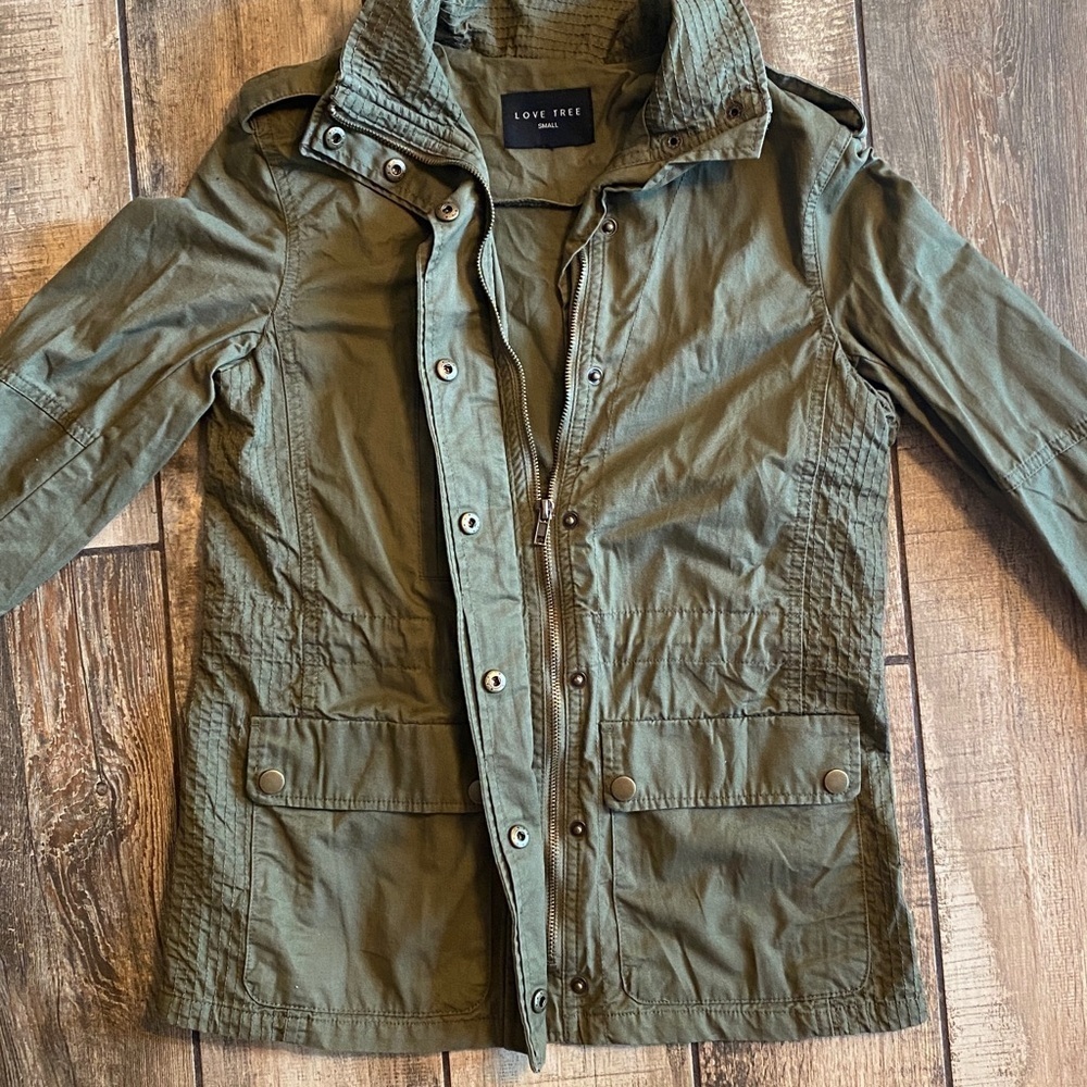 Love Tree Khaki Utility Jacket - Picture 7 of 15